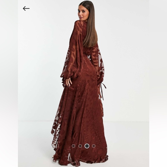 ASOS Tall Brown Wrap Dress - Picture 4 of 6